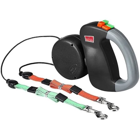 Dobbelt line hundeline, indtrækkelig hundeline dobbelt line til to hunde hundeline til 2 hunde dobbelt line til hunde ingen sammenfiltring hundeline 