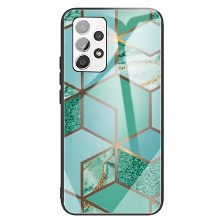 SKALO Samsung A13 4G Marmor hærdet glas TPU Cover - #7 Multicolor