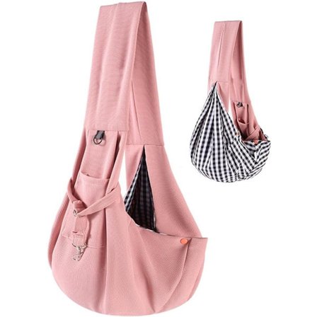 Husdjursbärare, Handsfree Resesäkerhetsväska, Perfekt för Små Valpar och Kattungar, Rymmer Upp Till 7 kg, Bekväm Ryggsäck, Rosa