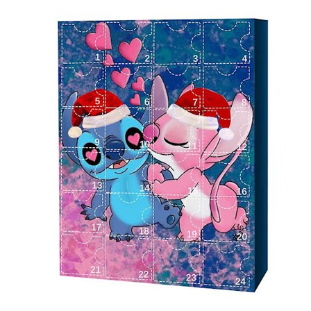 Ihana Joulukalenteri 2023 Lapsille, Pieni Monsteri Lilo & Stitch Kawaii Hahmot Lelut Joulukuun Laskentakalenteri, Ihastuttava Joululahjaidea (FMY)