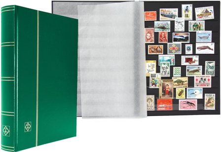 BASIC insticksbok - A4 - 64 sorte sider - Grøn - Leuchtturm