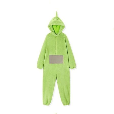 Teletapit One Piece Pyjama aikuisten paksuuntunut korallifleece green XL