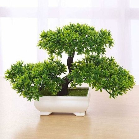 Bonsai Kunstig Fyrretræ til Kontor/Vindueskarm/Have