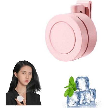 Clip-on fläkt - Mini clip-on fläkt - Bladlös - Tre hastighetsinställningar - Skjortklämma fläkt - Midjeklämma mini cyklonfläkt (rosa)
