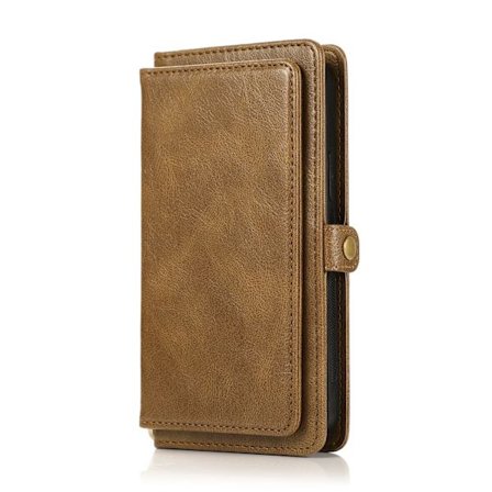 iPhone 15 Pro - Elegant Plånboksfodral i Lyxigt Läder med Korthållare