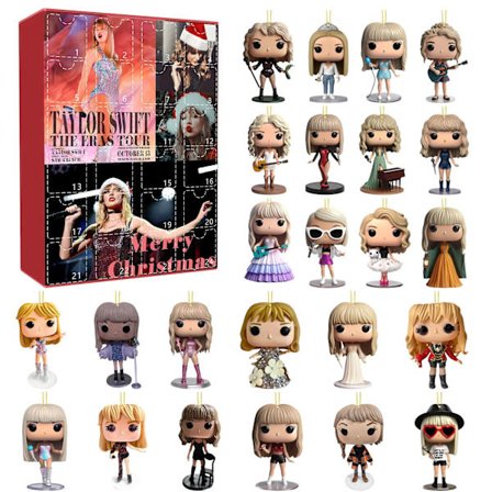 Julekalender, Christmas Taylor Swift søt mini figur ryggsekk dekorativt anheng Christmas, Julepynt og gave, adventskalender