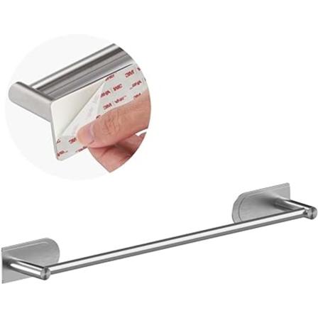 Självhäftande handduksstång - SUS 304 borstat rostfritt stål, 40 cm