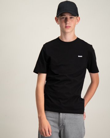 BOSS SHORT SLEEVES TEE-SHIRT Svart T-shirts Kille - Kids Brand Store