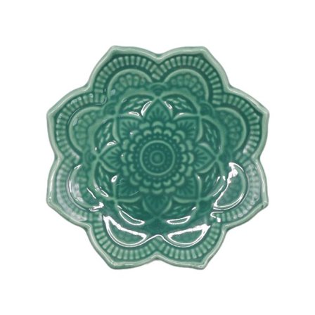 Liten Grön Mandala Smyckeskål, Keramik Dekorativ Ringhållare, Presenter till Kvinnor, Vän, Mamma, Flickor, Hennes