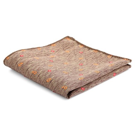 Casual Brown Pocket Square for Men