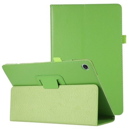 Vikbart fodral med Lichi-textur för Lenovo Tab M10 Plus (Gen 3) - Grön