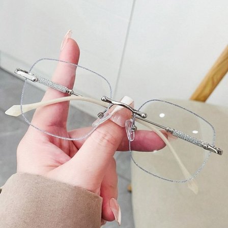 Anti-Blue Light Glasögon Överdimensionerade glasögon SILVER