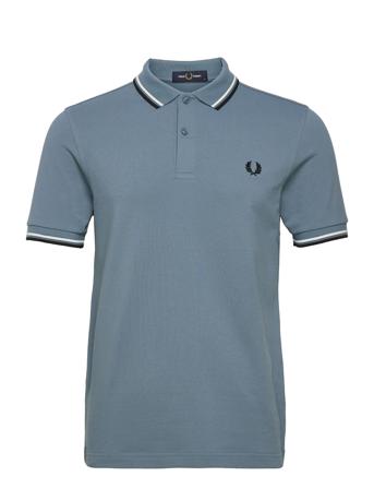 Twin Tipped Fp Shirt Polos Short-sleeved Blå Fred Perry