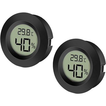 2-pack Digital LCD-display Utomhus Hygrometer för Inomhus Luftfuktare Avfuktare Växthus Källare