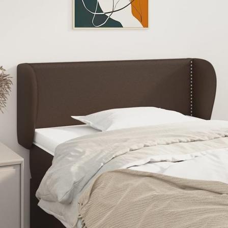 Vidaxl Huvudgavel Med Kanter Brun 93x23x78/88 Cm Konstläder Brun