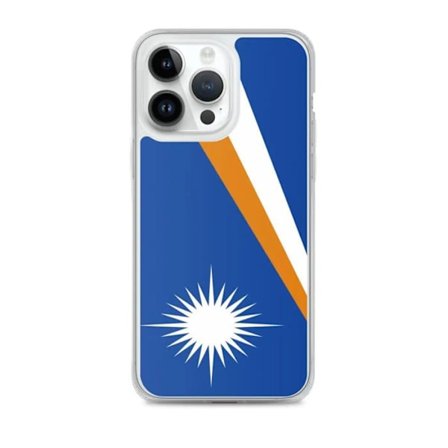 Coque iPhone - Flagga Marshallöarna - iPhone 14 Pro Max - Mjuk - Flerfärgad - Vertikal