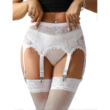 Dame Hofteholder Bælte Plus Størrelse Blonde Hofteholder Og 6 Metal Clips Justerbar Undertøj Hofteholder Seler Undertøj Talje Hofteholder Sæt