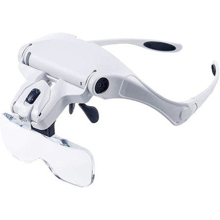 Pannlampa med LED-belysning - För läsning, hantverk,