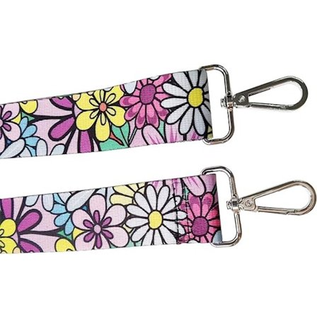 Justerbar Ersättningsrem 3,8 cm (Gul+Rosa) Bred Axelrem för