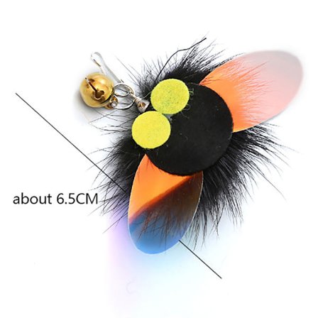 Cat Stick Replacement Head paljetter Feather Wand Teaser Cat Fuzz