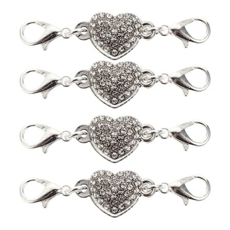 4 st berlocker armband smycken magnetlås magnetisk kontaktlås ändplatta armband förlängningslås smyckesförlängare