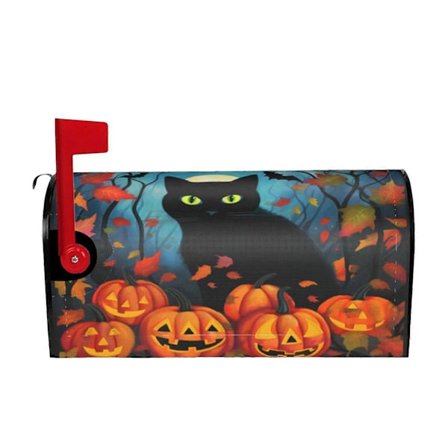 Postkasse Cover Halloween Tema Magnetisk Postkasse Indpakning Farverig Gotisk Postkasse Ærme til Have Gård Hjem Udendørs Dekoration