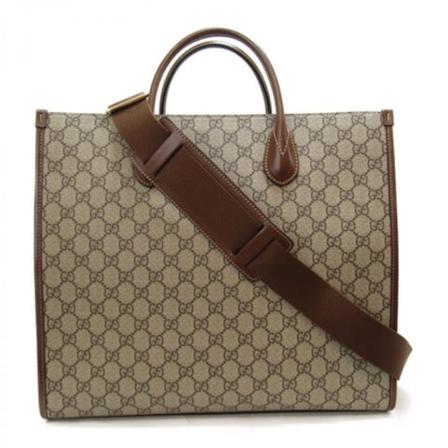 Gucci Vintage, Pre-owned Tote Bag Bruin, Dames, Maat:ONE Size,Canvas