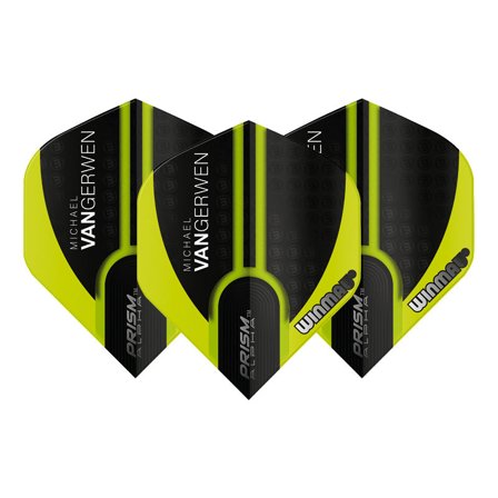 Winmau Prism Alpha MVG Translucent Green with Black Lines Dart Flights | Winmau.com