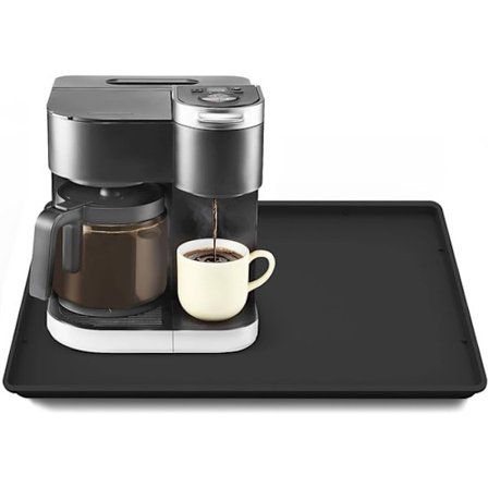 Silikone Kaffemaskine Måtte - Bordpladebeskytter - Sort - 50x38cm - 1 stk