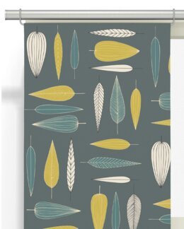 Paneeliverho Puun alla 2 kpl Tummanvihreä