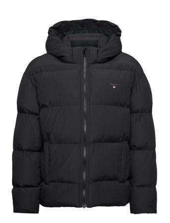 D1. Puffer Jacket Fôret Jakke Svart GANT