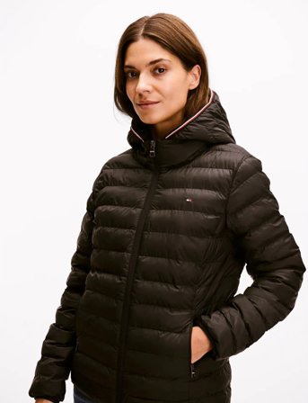 Tommy Hilfiger Lw Padded Global Stripe Jacket - Black - L