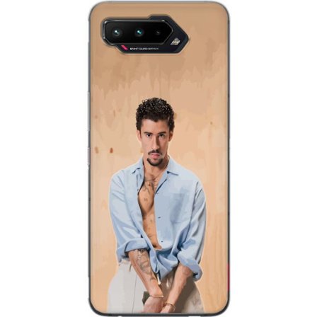 Kompatibelt Mobildeksel til Asus ROG Phone 5 Bad Bunny Super Bowl-inspirert grafikk med NFL-trofé og San Francisco-bro i sportdesign