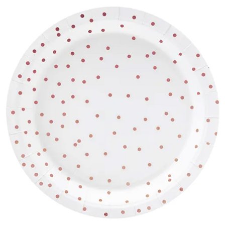 Polka Papdesserttallerkener Hvide 6-pak