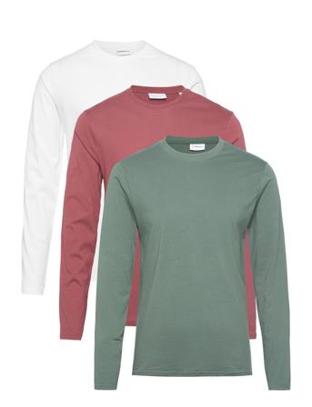 3Pk Basic Tee L/S T-shirts Long-sleeved Multi/mønstret Lindbergh*Betinget Tilbud