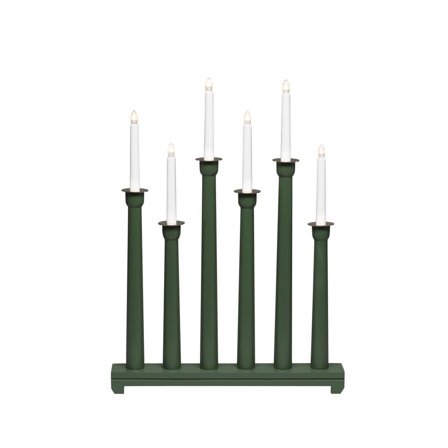 Konstsmide 3978-950 Elektrisk lysestake 6 lys Grønn, Belysning