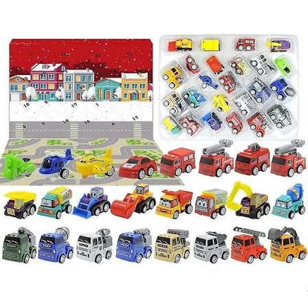 Adventskalender Biler, traktor, lastbil - Julekalender 2025