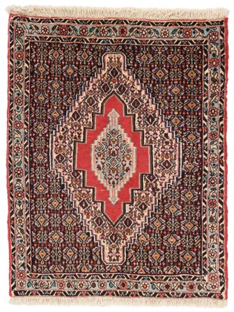 Persian Senneh Rug 75X95 Black/Brown (Wool, Persia/Iran)