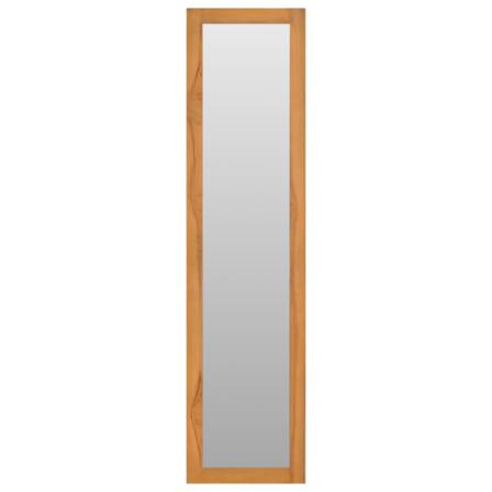 Vidaxl Väggspegel Med Hyllor 30x30x120 Cm Massiv Teak Brun