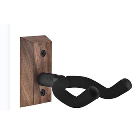 Kitaran seinäteline puuta, massiivipuinen ripustin sopii akustiselle sähkökitaralle bassolle folk ukulelle mandoliinille Black Walnut