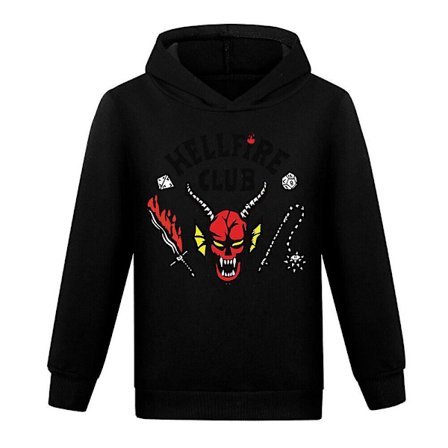 Børn Børn Stranger Things 4 Hættetrøjer Hættetrøje Sweatshirt Langærmede toppe til drengepige