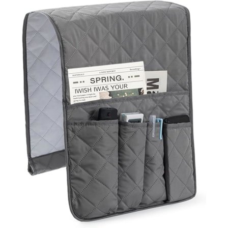 Soffa Caddy, Fjärrkontrollhållare, Fjärrkontroll Förvaring, Soffarmstöd Organiserare, Fjärrkontrollhållare för Soffa, 5 Fickor Soffhängare