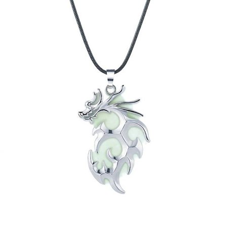 Flammende lysende drage dyreananheng, smykke for damer og menn