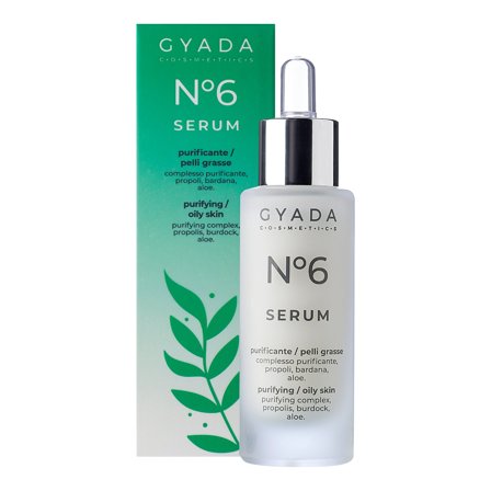 Gyada Cosmetics Face Serum Siero Viso N. 6 - Purificante / Pelli Grasse 30ml - Siero viso antimperfezioni