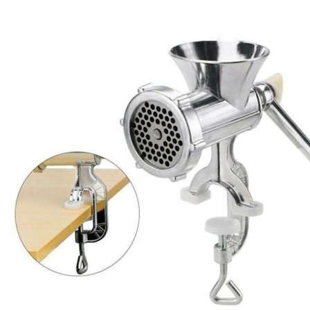 Manuell metallköttkvarn Korvmaskin Kebbe-maskin med aluminiumkropp