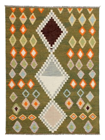 Handgeweven Kelim Afghan Old Style Vloerkleed 129X178