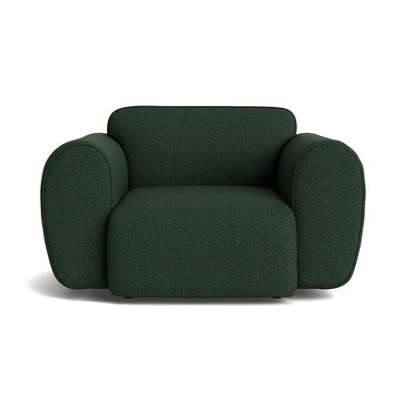 Friday Sessel in Raisa Grün, moderner Loungesessel mit breiten Armlehnen für Wohnzimmer, komfortabler Relaxsessel, 78cm Breite, einfarbig.