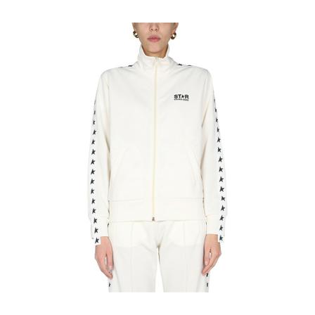 Golden Goose, Denise Sweatshirt Biały, Kobieta, Rozmiar: S