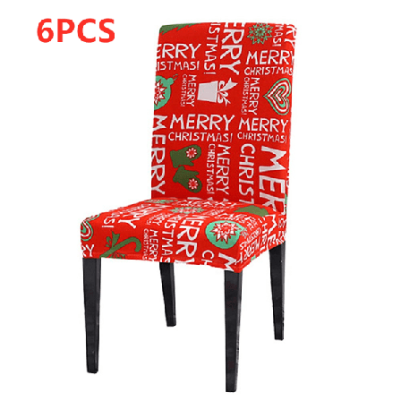 6st Julmatsalsstolsöverdrag Stretch Bankett Slipcover