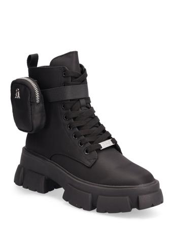 Tanker-P Bootie Shoes Boots Ankle Boots Laced Boots Sort Steve Madden